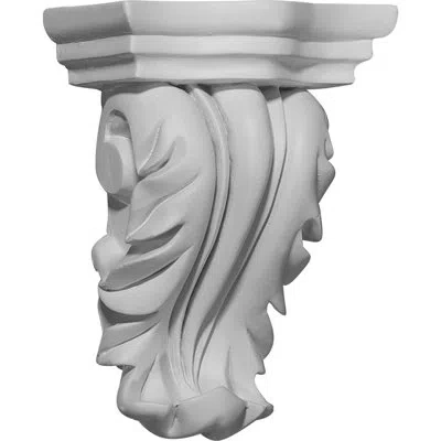 Ekena Millwork 6.125'' H X 3.625'' W X 2.5'' D Urethane Bracket/corbel In White