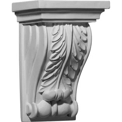 Ekena Millwork 6.375'' H X 4.625'' W X 3'' D Urethane Bracket/corbel In White
