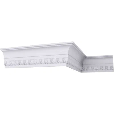 Ekena Millwork 6"h X 3 1/8"p X 6 5/8"f X 94 1/2"l Egg & Dart Crown Moulding In White