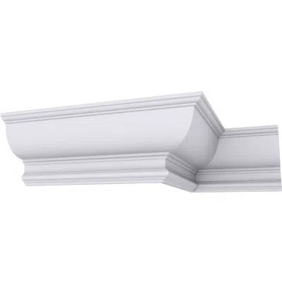 Ekena Millwork 6"h X 4 1/2"p X 7 5/8"f X 94 1/2"l Maria Traditional Smooth Crown Moulding In White