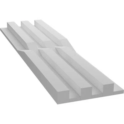 Ekena Millwork 6"w X 24"h X 1"t  Edgecraft Baltic Style Seamless Wall Tile In White