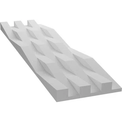 Ekena Millwork 6"w X 24"h X 1"t  Edgecraft Euphrates Style Seamless Wall Tile In White