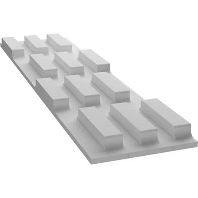 Ekena Millwork 6"w X 24"h X 1"t  Edgecraft Indus Style Seamless Wall Tile In White
