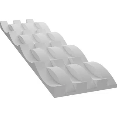 Ekena Millwork 6"w X 24"h X 1"t  Edgecraft Jordan Style Seamless Wall Tile In White
