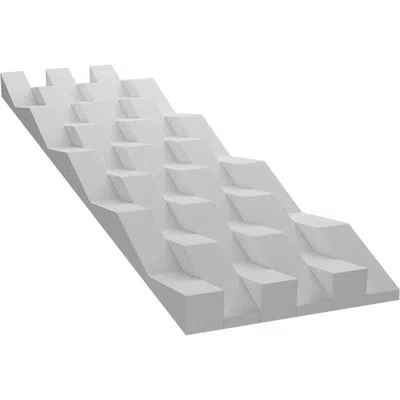 Ekena Millwork 6"w X 24"h X 1"t  Edgecraft Thames Style Seamless Wall Tile In White