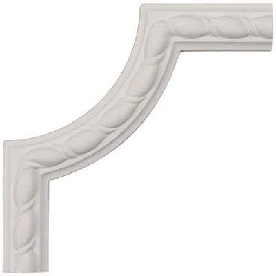 Ekena Millwork 6"w X 6"h X 5/8"p Bulwark Rope Panel Moulding Corner In White