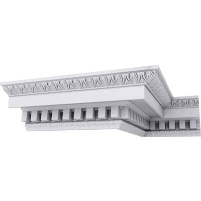 Ekena Millwork 7 3/4"h X 8 3/4"p X 11 3/4"f X 94 1/2"l, (5" Repeat), Dentil Crown Moulding In White