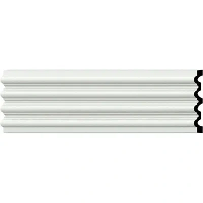 Ekena Millwork 7 7/8"w X 94 1/2"h X 1 1/8"d Fluted Casing In White