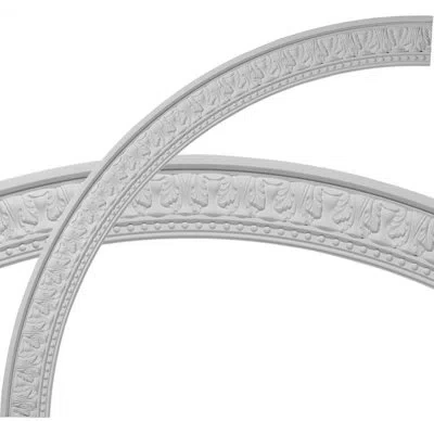Ekena Millwork 71 1/4"od X 62 3/4"id X 4 1/4"w X 1 3/8"p Palmetto Ceiling Ring Kit In White