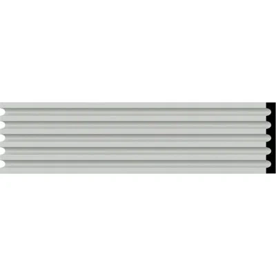 Ekena Millwork 78 3/4"h X 5 1/8"w X 5/8"d Fluted Casing In White