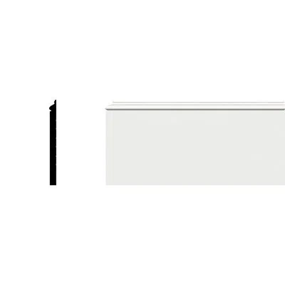 Ekena Millwork 8 1/2"h X 3/4"p X 96"l Combination Base Moulding, Pvc In White