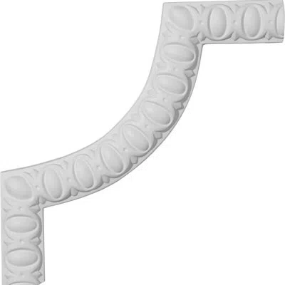 Ekena Millwork 8 3/8"w X 8 3/8"h Middlesborough Egg & Dart Panel Moulding Corner In White