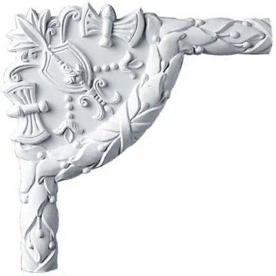 Ekena Millwork 9 1/2"w X 9 1/2"h X 1"p Dublin Panel Moulding Corner In White