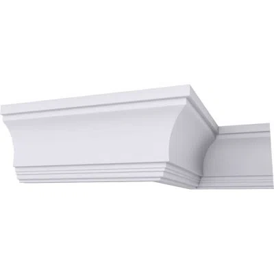 Ekena Millwork 9 5/8"h X 6 1/8"p X 94 1/2"l Standard Moulding In White