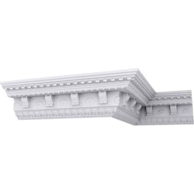 Ekena Millwork 9 7/8"h X 9 3/4"p X 14"f X 94 1/2"l Granada Crown Moulding In White