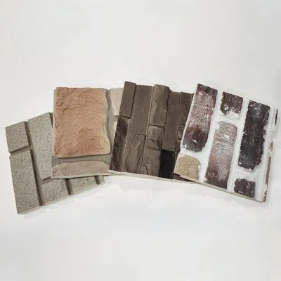 Ekena Millwork 9"w X 8"h Sample - Cascade Stacked Stone, Faux Stone Siding Panel, Desert Sand In Multi