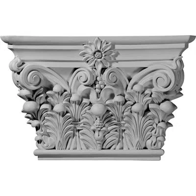 Ekena Millwork Acanthus Leaf Capital (fits Pilasters Up To 15 5/8"w X 1 5/8"d) In White