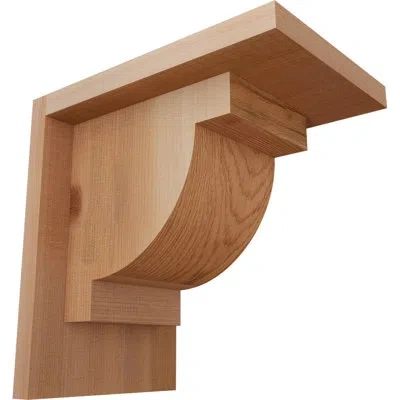 Ekena Millwork Alpine Corbel W/backplate In Smooth,western Red Cedar