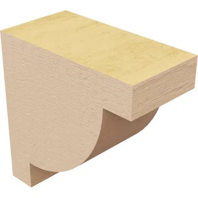 Ekena Millwork Alpine Rough Cedar Woodgrain Timberthane Corbel, Primed Tan