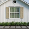 Ekena Millwork Americraft Two Equal Flat Panel Shutters (per Pair) In Unfinished