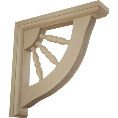Ekena Millwork Andrea Wagon Wheel 7"h X 1 1/2"w X 7"d Bracket In Rubberwood