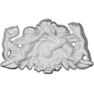 Ekena Millwork Angel 2 3/4" H X 5" W X 5/8" D Onlay In White