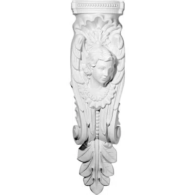 Ekena Millwork Angel Corbel, Left In Off-white