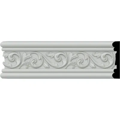 Ekena Millwork Antonio 3 5/8" H X 94 1/2" W X 3/4" D Chair Rail In White