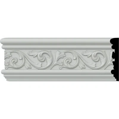 Ekena Millwork Antonio 3 5/8" H X 96" W X 3/4" D Chair Rail In White