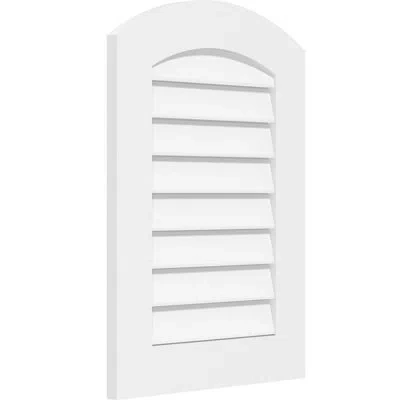 Ekena Millwork Arch Top Surface Mount: Functional, Standard Frame Pvc Gable Vent