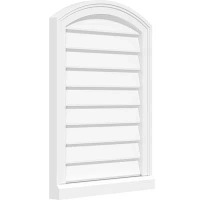Ekena Millwork Arch Top Surface Mount Non-functional Brickmould Sill Frame Pvc Gable Vent