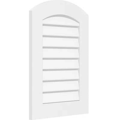 Ekena Millwork Arch Top Surface Mount Non-functional Standard Frame Pvc Gable Vent