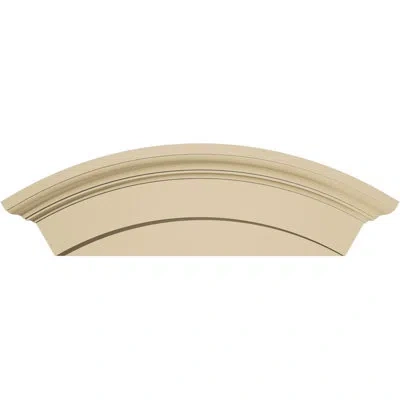Ekena Millwork Arched Signature Urethane Pediment, Primed Tan