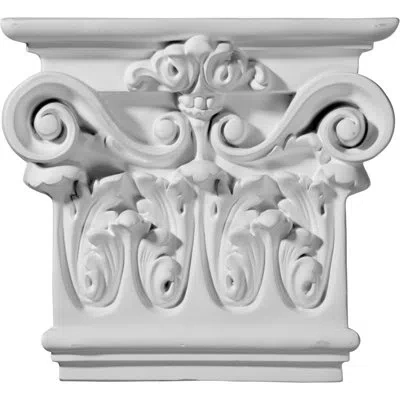 Ekena Millwork Artis Capital (fits Pilasters Up To 5 3/4"w X 1"d) In White