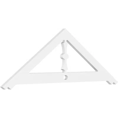 Ekena Millwork Artisan Signature Urethane Gable Pediment, Primed Tan In Primed Tan;primed Tan