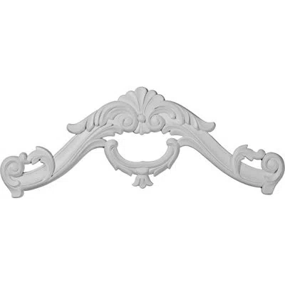 Ekena Millwork Ashford 5 7/8"h X 16 7/8"w X 1 1/8"d Onlay Center In White