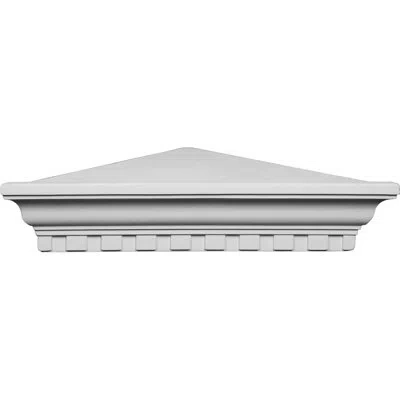 Ekena Millwork Ashford Molded Classic Wainscot Wall Shelf In White