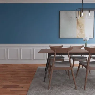 Ekena Millwork Ashford Square Panel Traditional Wainscot Paneling Kit In Primed White