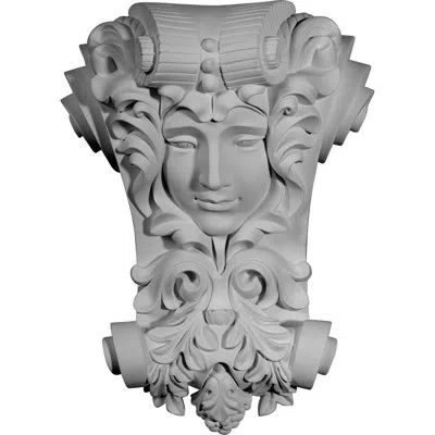 Ekena Millwork Athena 20 1/8"h X 15"w X 10 1/4"d Onlay In White