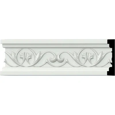 Ekena Millwork Attica 3 1/2"h X 96"w X 3/4"d Running Leaf Chair Rail In White
