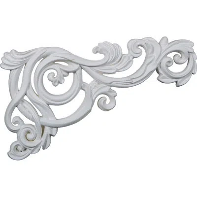 Ekena Millwork Avery 8 3/8"h X 15 3/8"w X 1"d Onlay Right In White