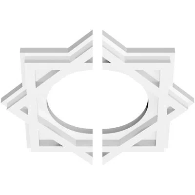 Ekena Millwork Axel Architectural Grade Pvc Contemporary Ceiling Medallion, Two Piece