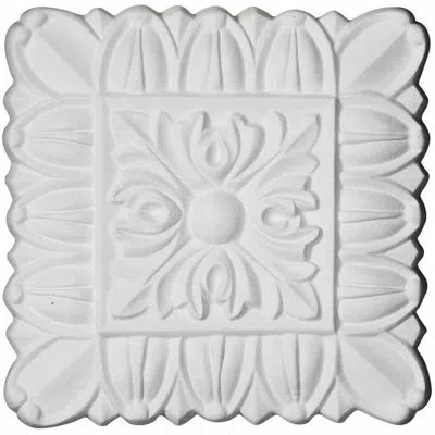 Ekena Millwork Baltimore 4.13" H X 4.13" W X 0.63" D Rosette In White