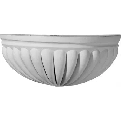 Ekena Millwork Basin Wall Sconce In White