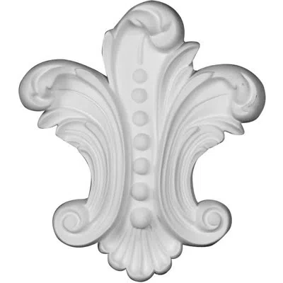 Ekena Millwork Beaded 5 3/8" H X 4 5/8" W X 1" D Onlay In White