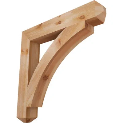 Ekena Millwork Bktthr04 H 6'' W X 40'' D Wood Bracket/corbel In Western Red Cedar