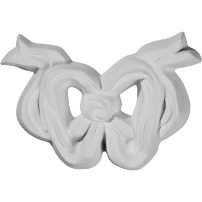 Ekena Millwork Bow 2 3/8"h X 3 1/8"w X 3/8"d Onlay Center In White