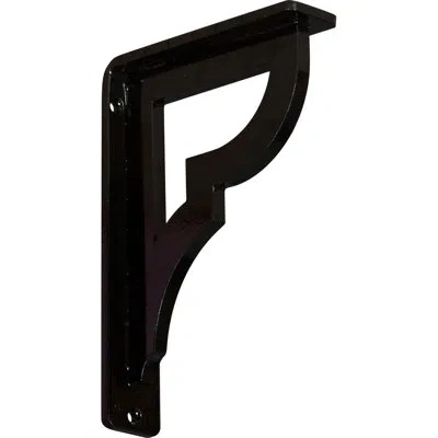Ekena Millwork Bradford Wrought Iron Bracket In Powder Coated Black