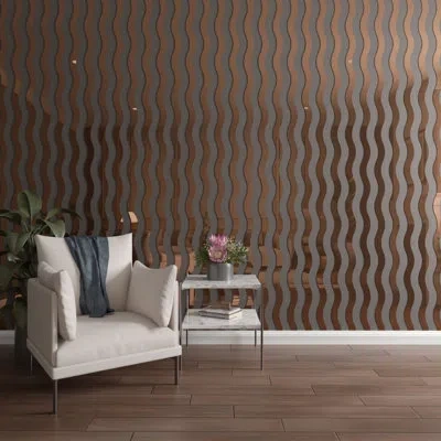 Ekena Millwork Brazos Adjustable Acrylic Decorative Slat Wall Panel Kit (22-pack) In Bronze