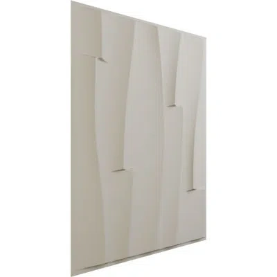 Ekena Millwork Brick Wave Endurawall Decorative 3d Wall Panel In Ultracover Satin Blossom White